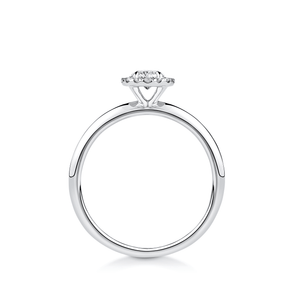 Amāre 0.37 Carat TW Diamond Halo Engagement Ring set in Platinum - Wallace Bishop