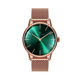 August Berg Women's Serenity Rose PVD Quartz Fashion 32mm Watch Green Dial 10232A11MRG - Wallace Bishop