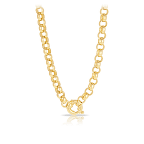 Belcher Link Necklace in 9ct Yellow Gold