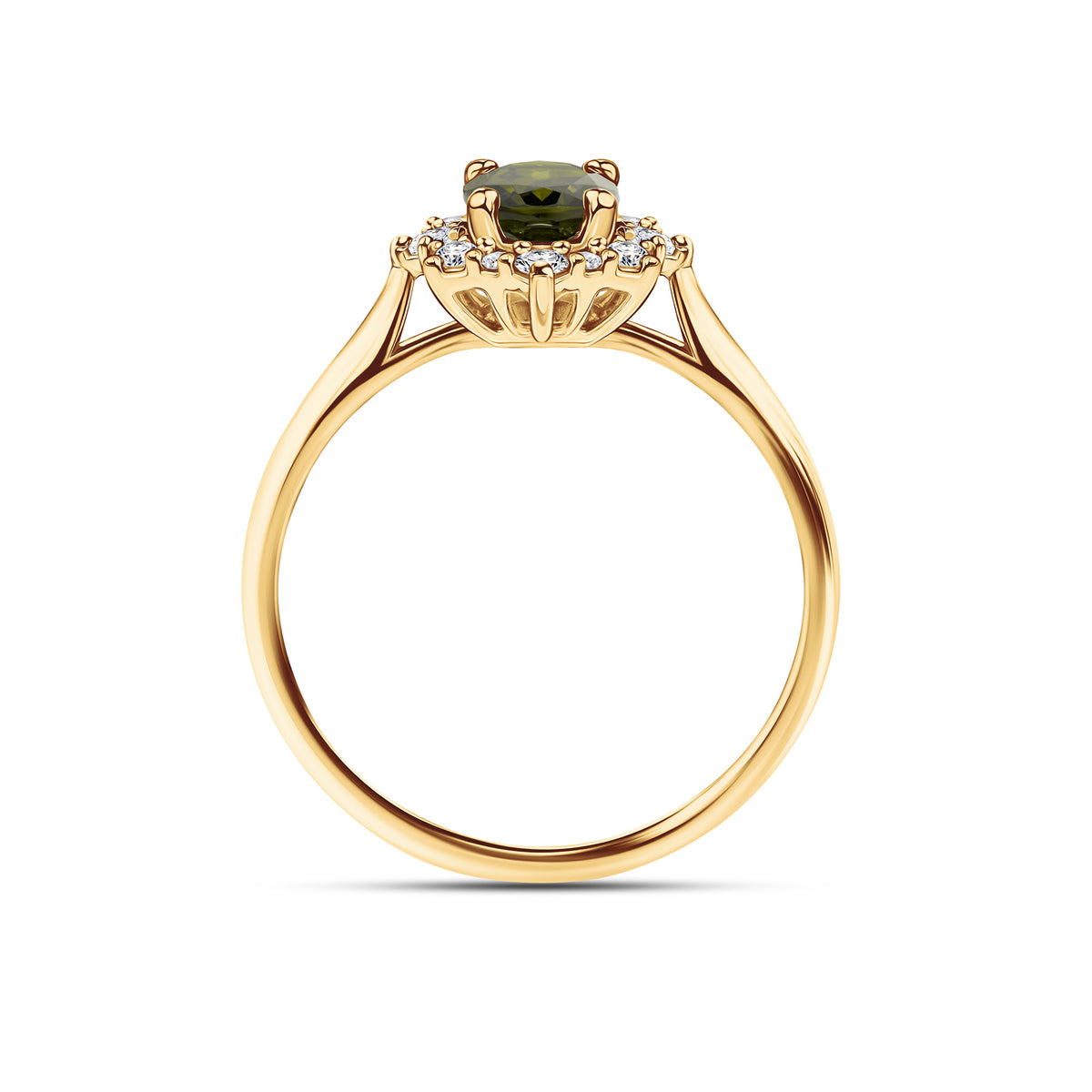 Bluebird of Happiness® Tourmaline & Diamond Ring in 9ct Yellow Gold