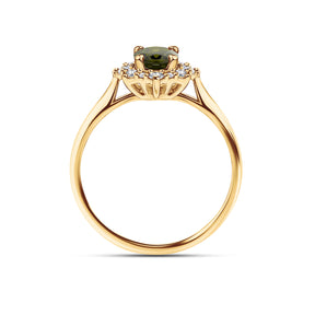 Bluebird of Happiness® Tourmaline & Diamond Ring in 9ct Yellow Gold