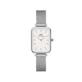 Daniel Wellington Quadro 20X26 Pressed Sterling Silver & White Watch