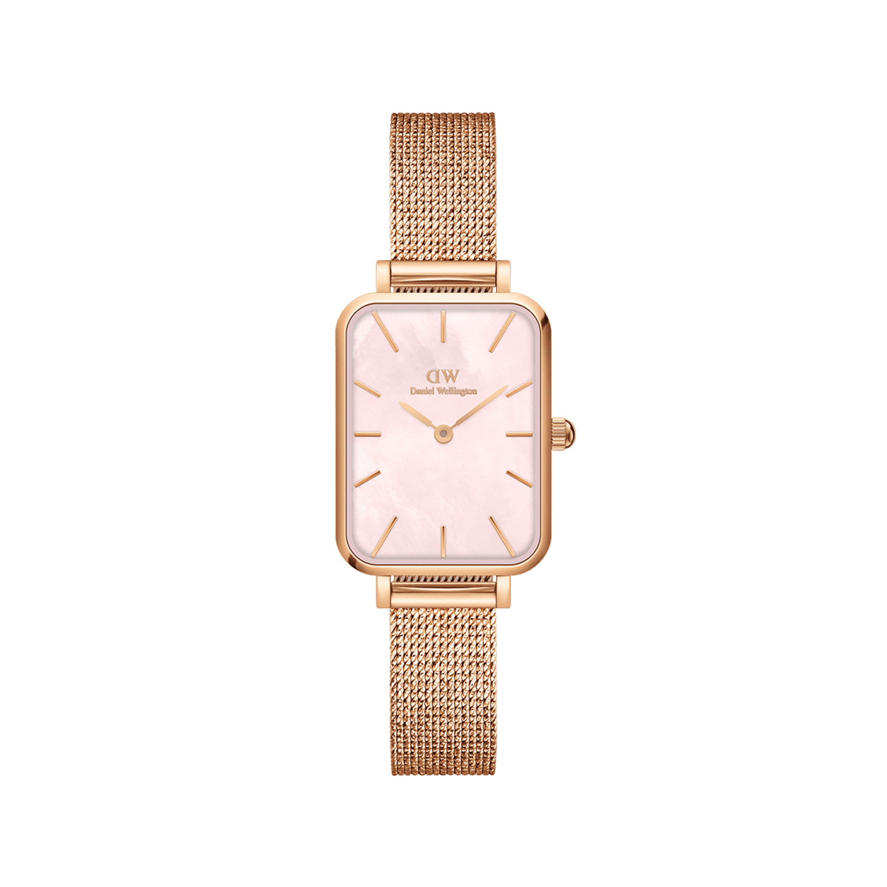 Daniel Wellington Quadro 20X26 Pressed Melrose Rose Gold Mother of Pearl Watch