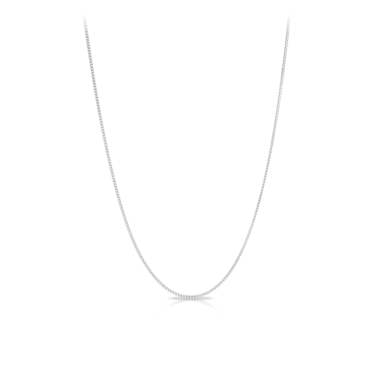 Diamond Cut Curb Link 45cm Chain in Sterling Silver