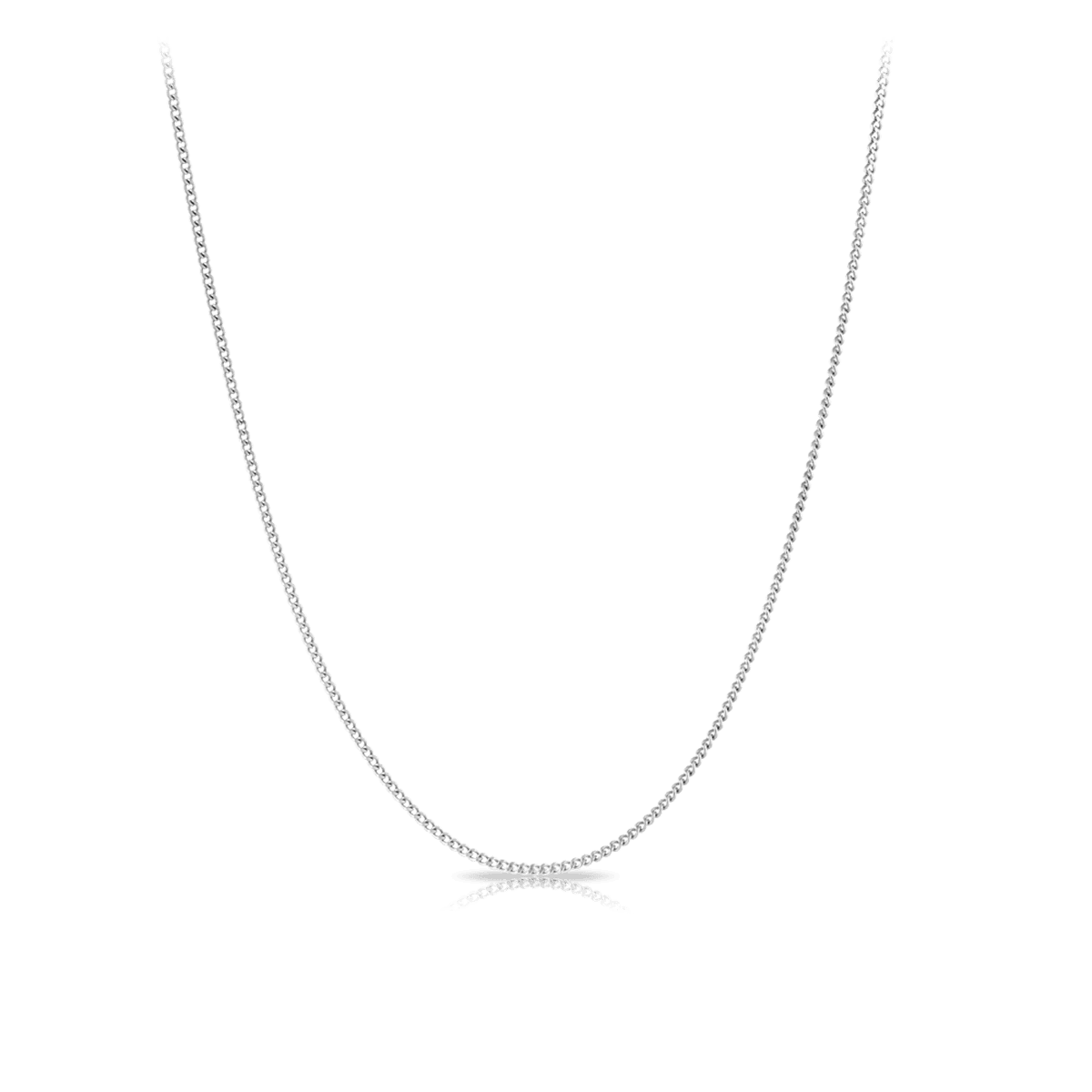 Diamond Cut Curb Link 50cm Chain in Sterling Silver