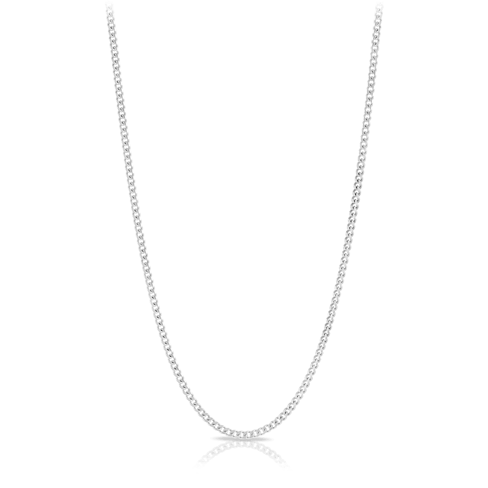 Diamond Cut Curb Link 70cm Chain in Sterling Silver