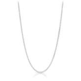 Diamond Cut Curb Link 70cm Chain in Sterling Silver