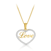 Diamond Heart Pendant in 9ct Yellow Gold - Wallace Bishop