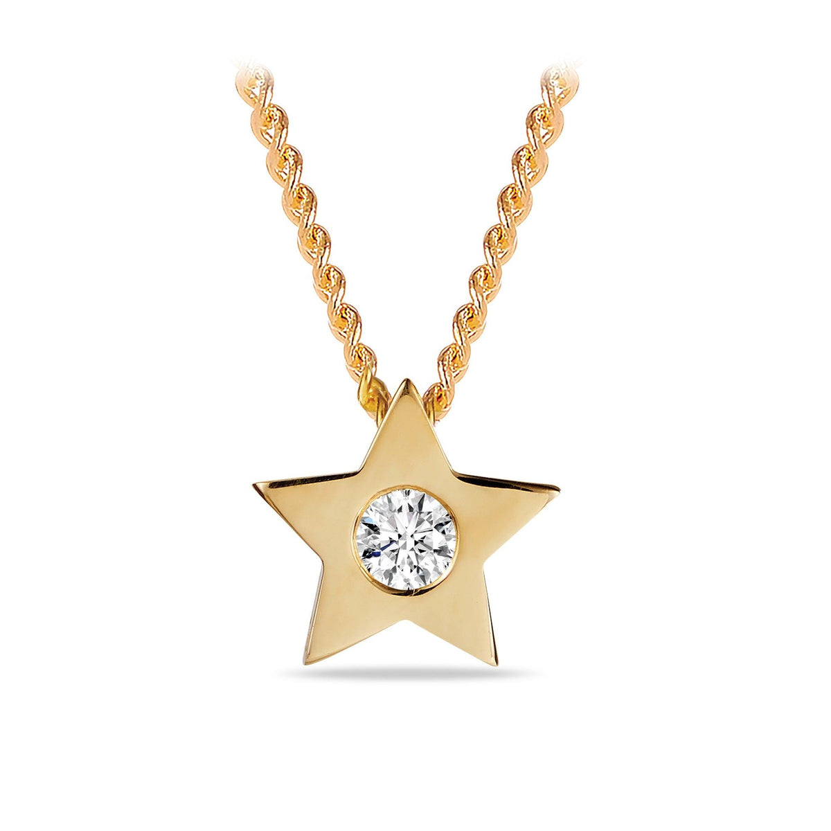 Star shaped deals diamond pendant necklace