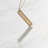 Engraveable Bar Pendant in 9ct Yellow Gold - Wallace Bishop