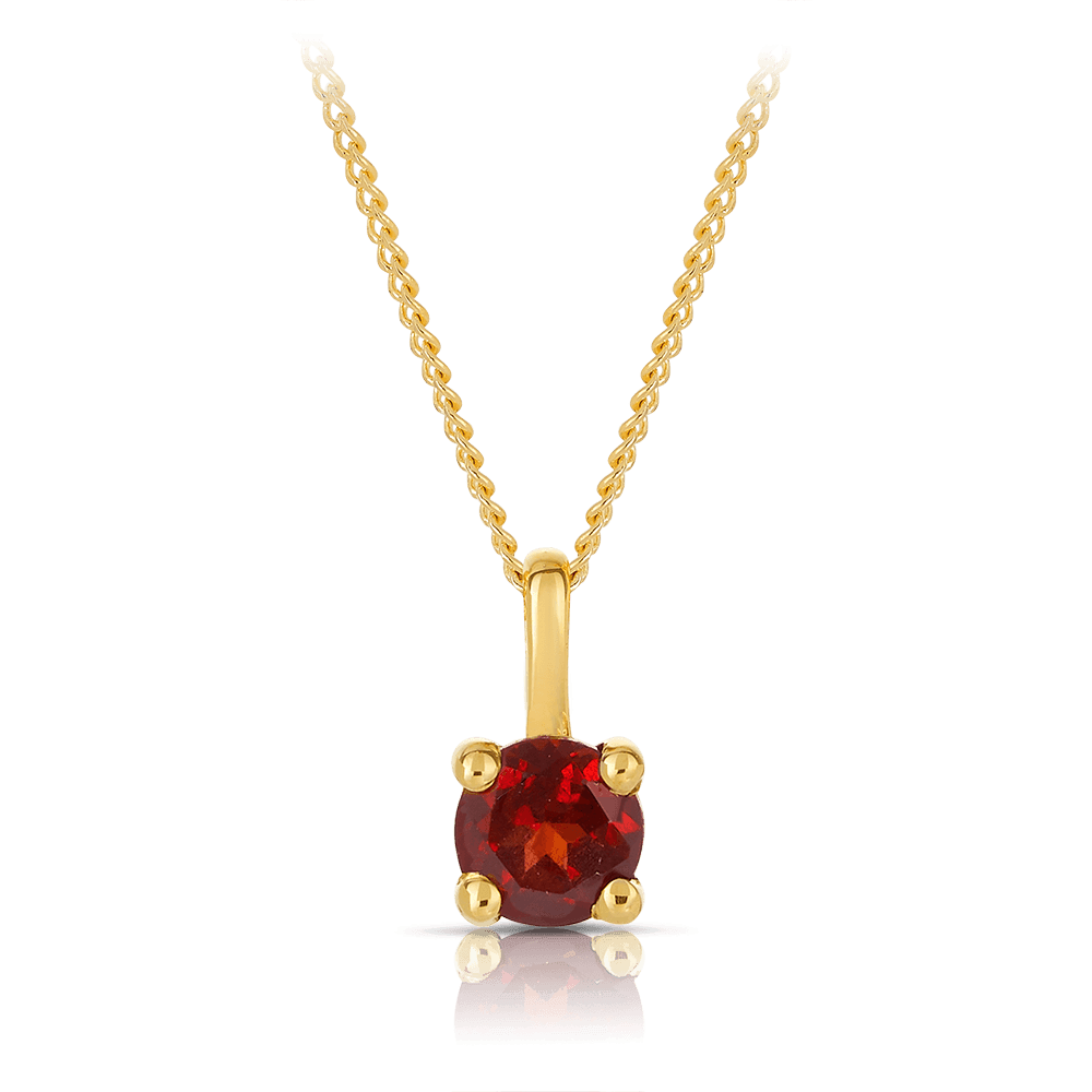 Garnet pendants hot sale yellow gold