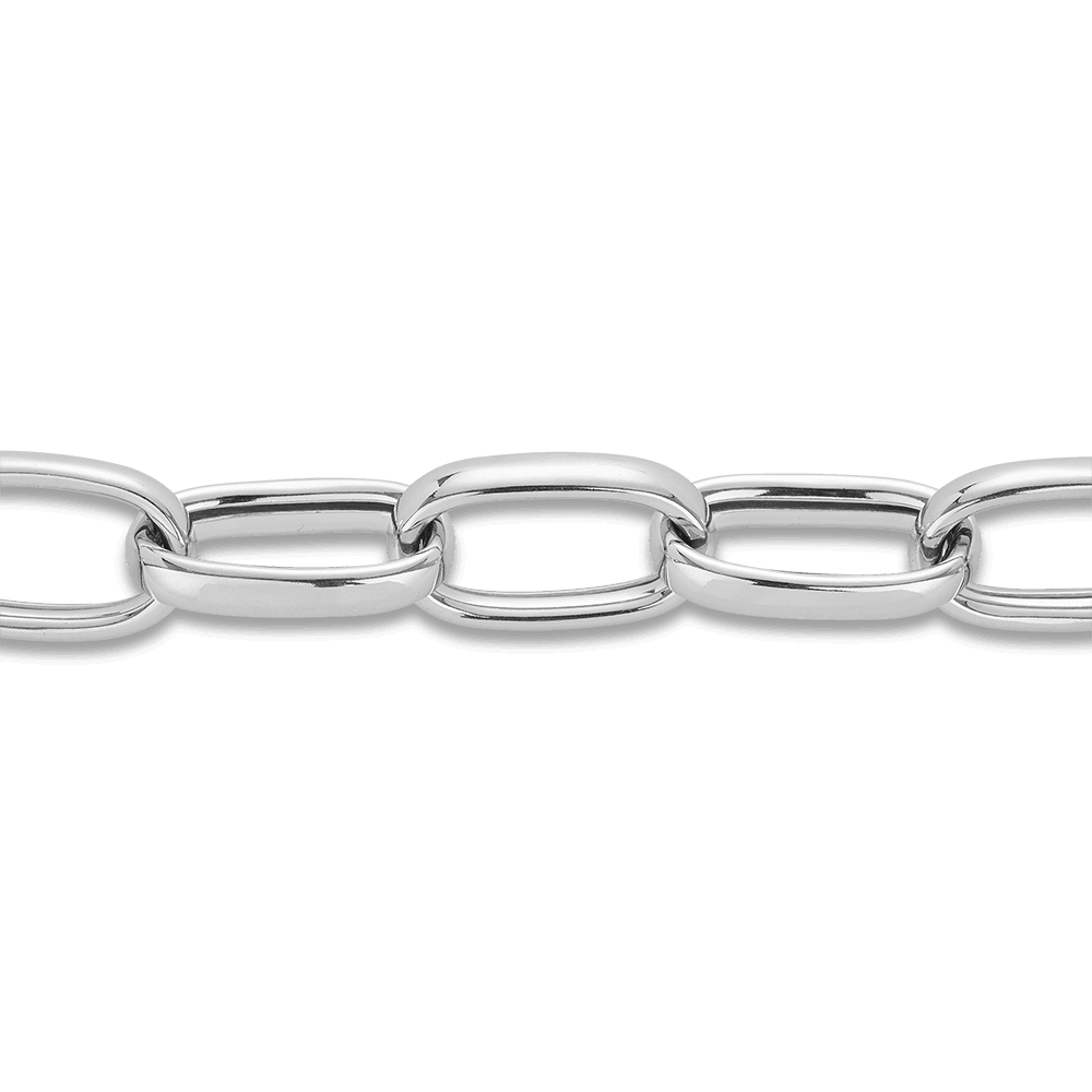 Hollow Chain Link Bracelet in Sterling Silver - Wallace Bishop