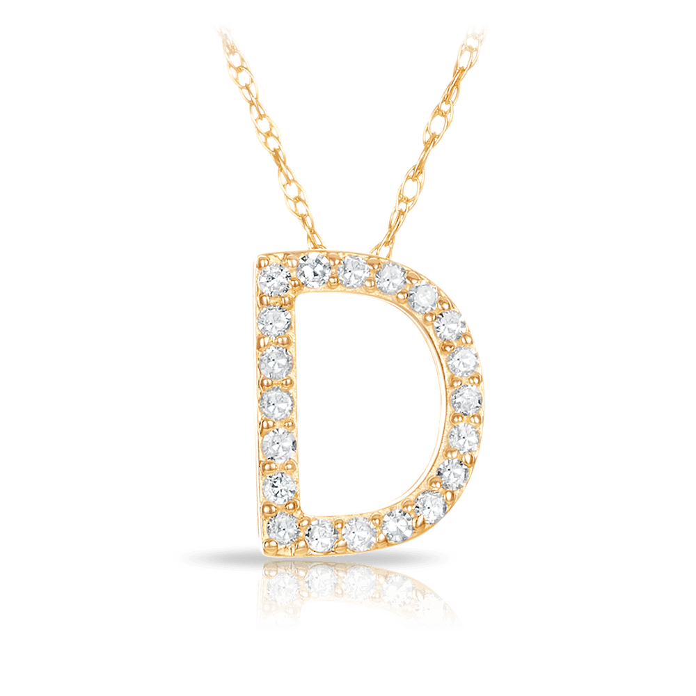 Diamond d deals pendant