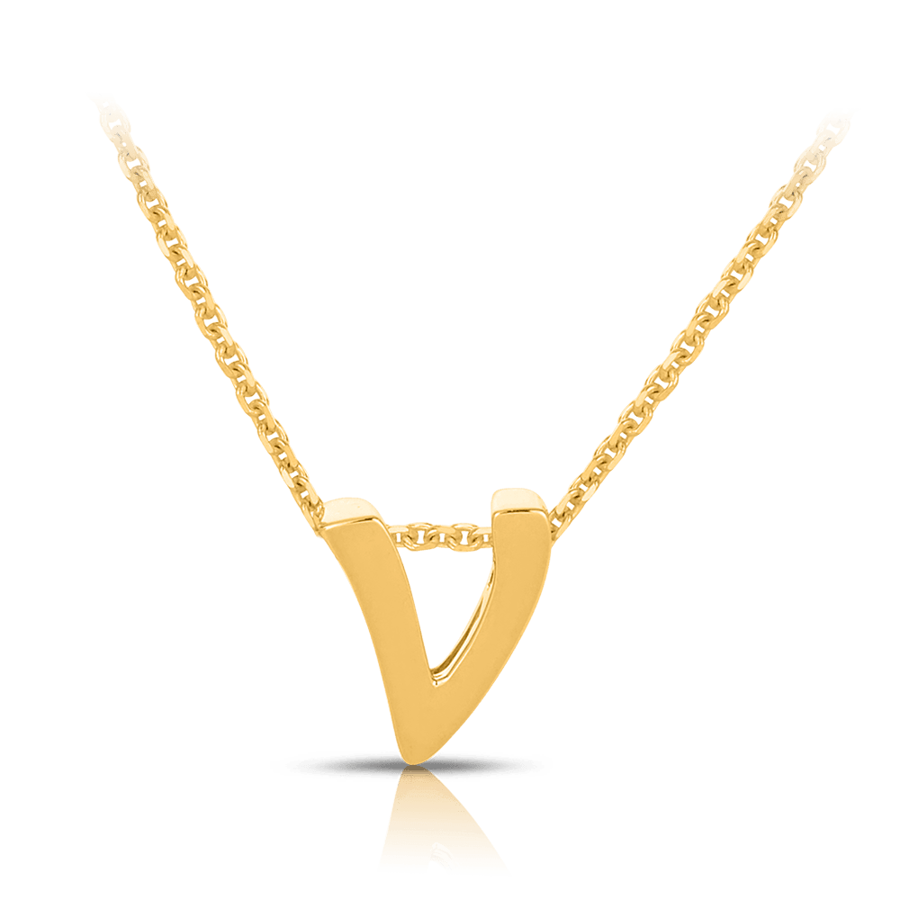 9ct Gold V Necklace