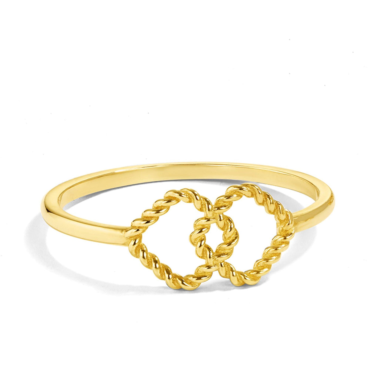 Twisted Intertwined Diamonds in 9ct Yellow Gold Ring