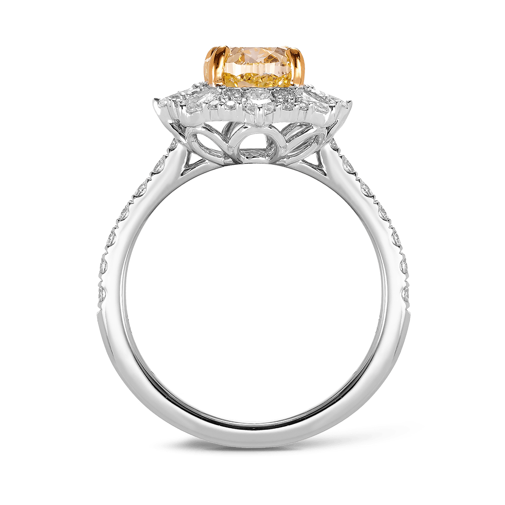 Yellow diamond white on sale gold engagement rings