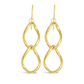 Oval Link Drop Earrings in 9ct Yellow Gold - Wallace Bishop