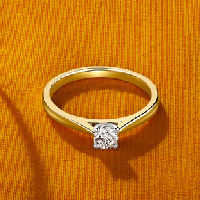 Rendition 0.30ct Diamond Solitaire Round Brilliant Cut Engagement Ring in 9ct Yellow Gold