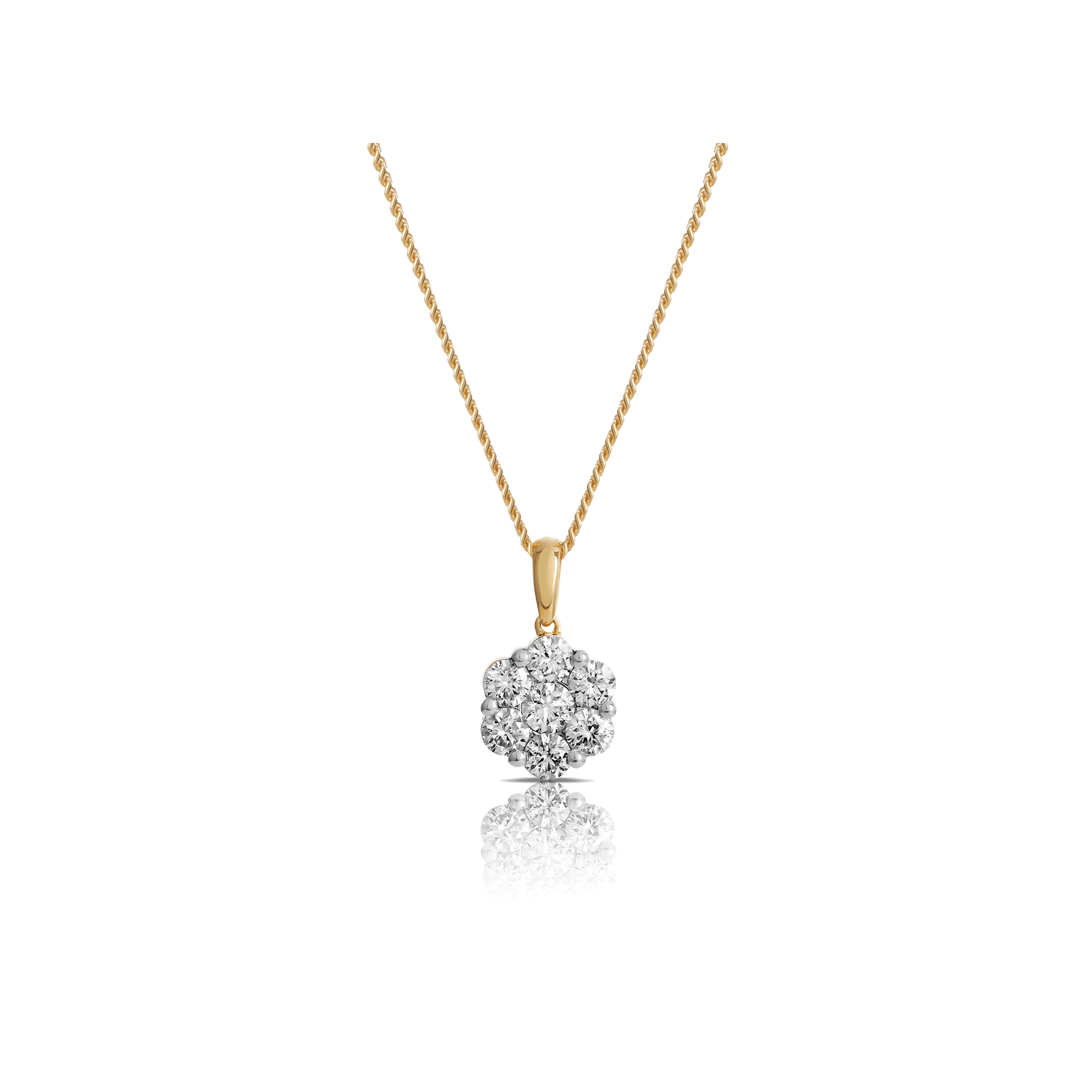 Round Brilliant Cut Diamond Pendant in 9ct Yellow Gold - Wallace Bishop