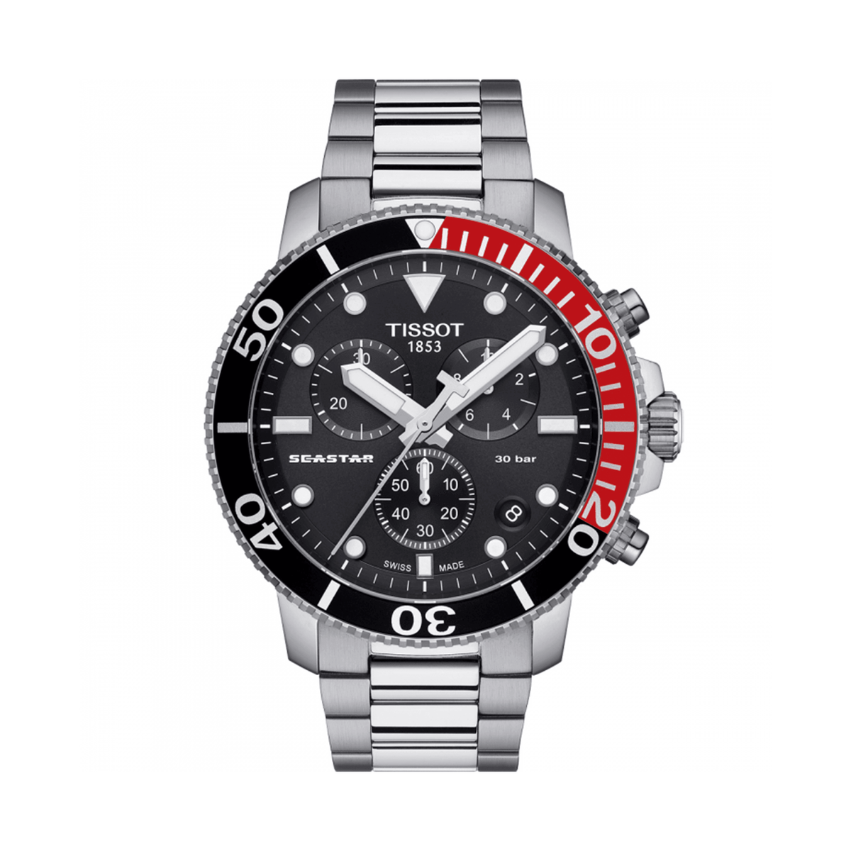 Tissot Seastar Men s 45.5mm Stainless Steel Quartz Chronograph