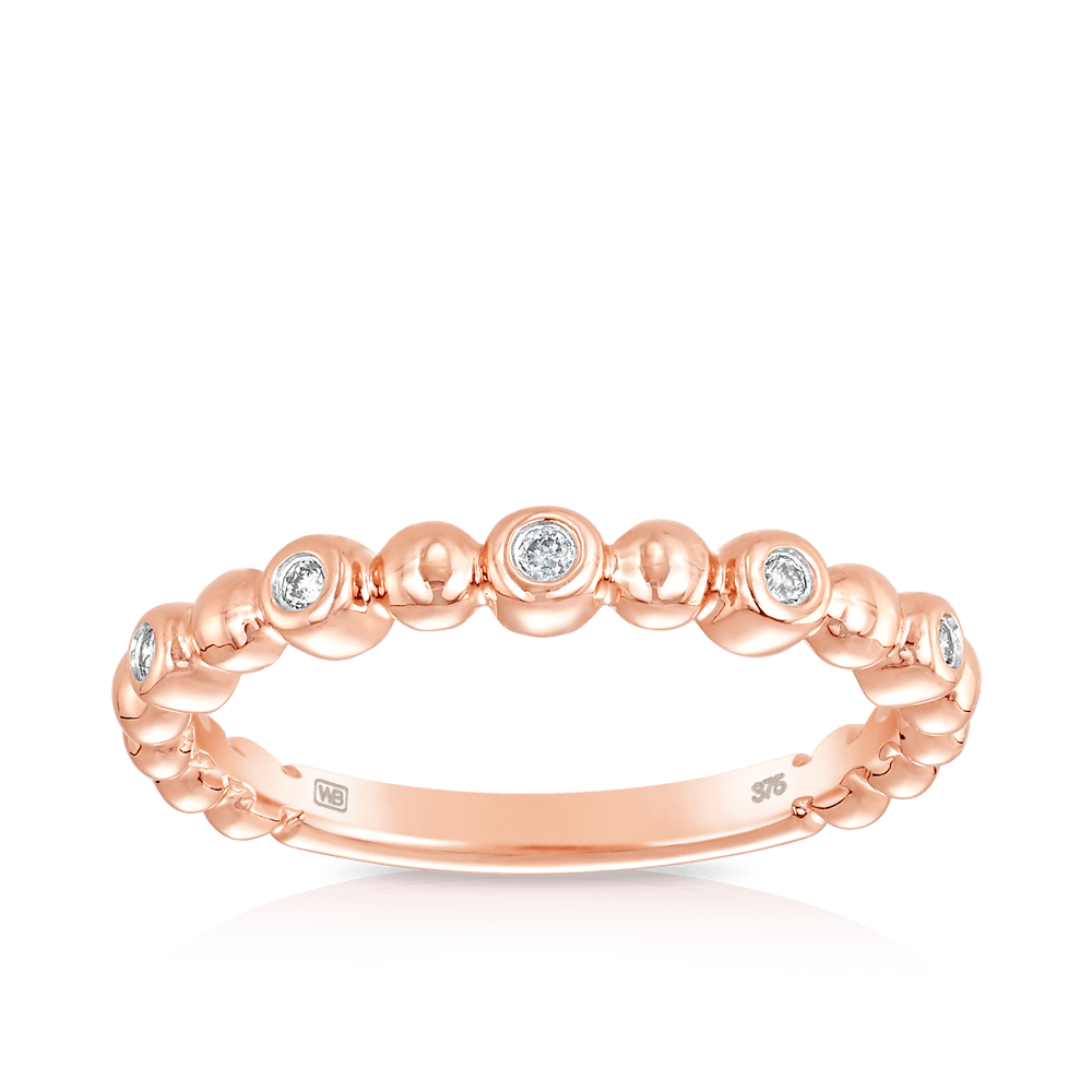 I Will Diamond Stacker Ring in 9ct Rose Gold - Wallace Bishop